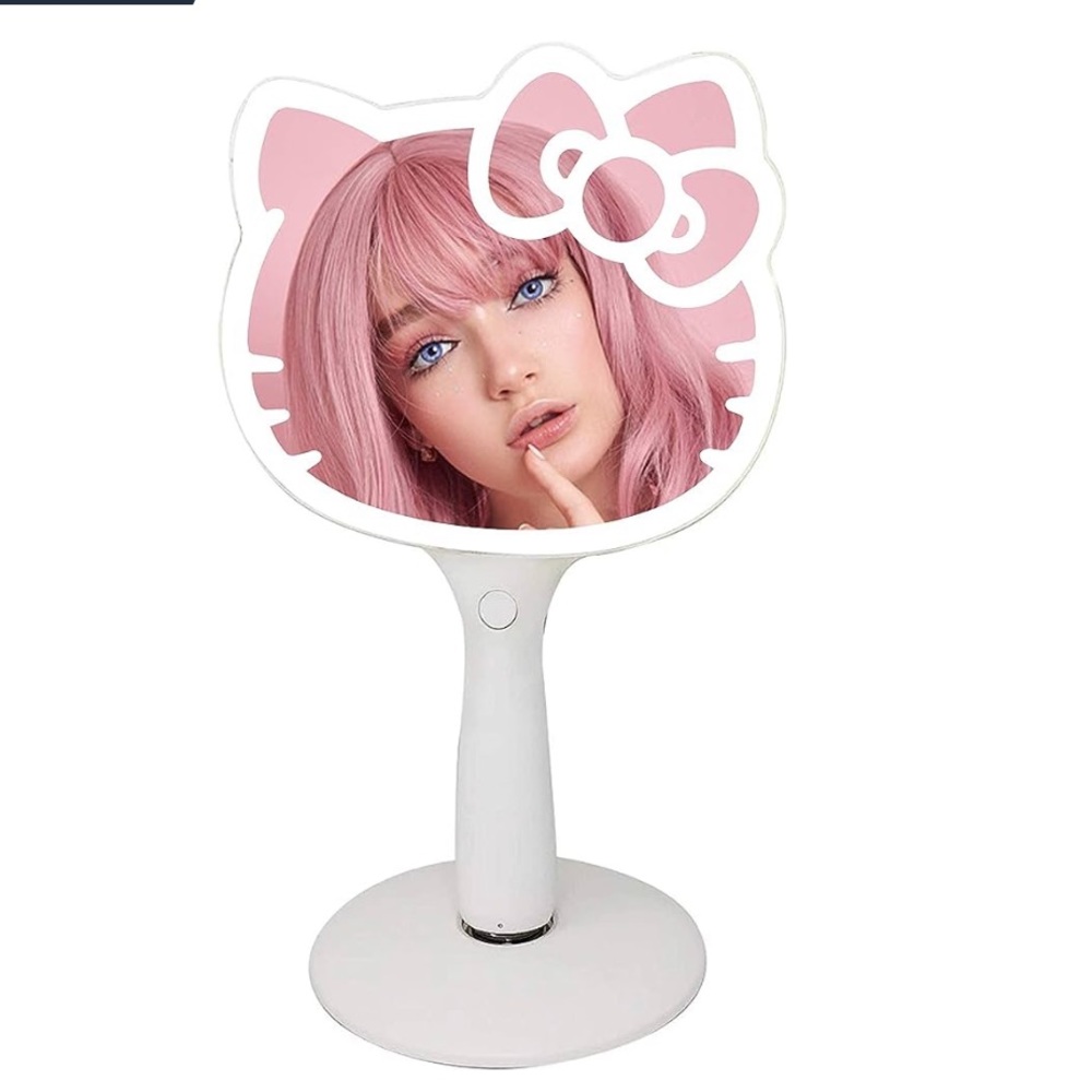 😻IMPRESSIONS HELLO KITTY LED LIGHT UP HAND MIRROR😻